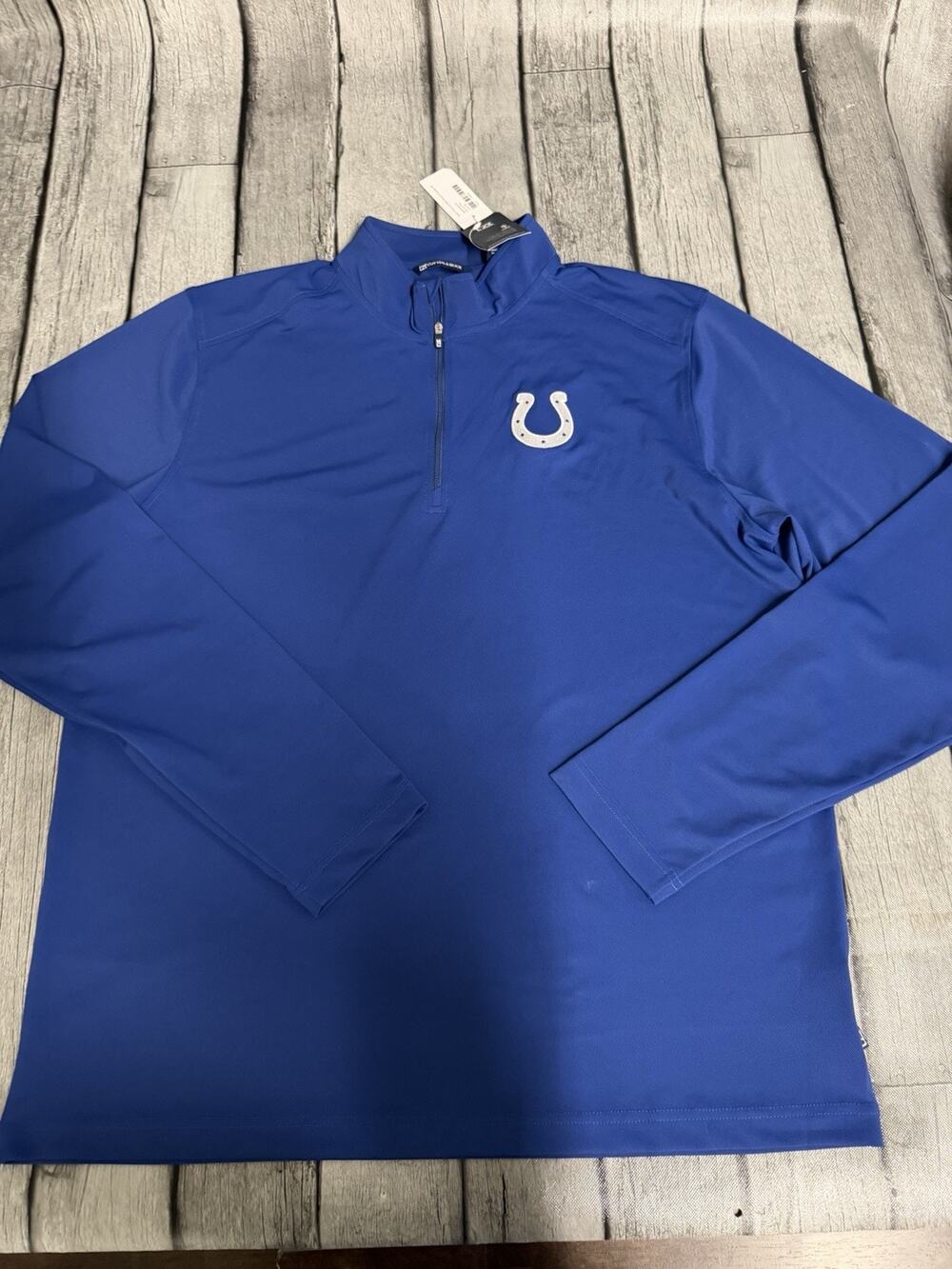 NWT Men’s Cutter & Buck Indianapolis Colts Virtue Eco Quarter Zip Pullover XLT